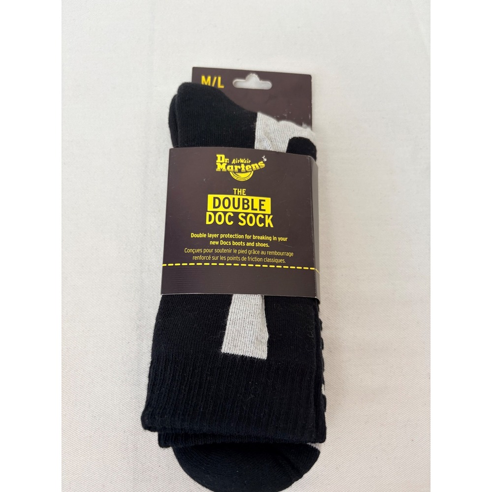 Dr. Martens Double Doc Socks Size‎ Medium L Black New Padded Blister Protection